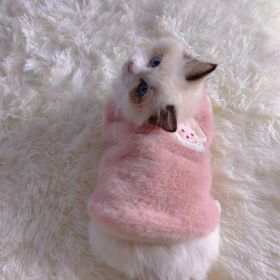 Vest Fluffy Jacket Pet Dog Clothes (Option: Pink-XS)
