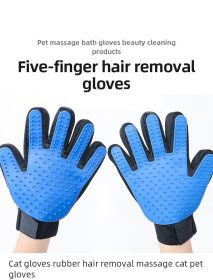 Cat Grooming Glove For Cats Wool Glove Pet Hair Deshedding Brush Comb Glove For Pet Dog Cleaning Massage Glove For Animal Sale (type: Left and Right)