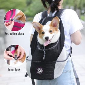 Pet Dog Carrier Bag Carrier For Dogs Backpack Out Double Shoulder Portable Travel Backpack Outdoor Dog Carrier Bag Travel Set (Color: rose red)