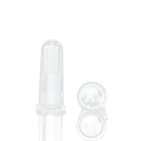 Popular Silicone Dog Toothbrush Pet Toothbrush Finger Cover Cat And Dog General Finger Toothbrush Sp (Color: Transparent)